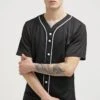 URBAN CLASSICS Baseball- Camicia - Black/White
