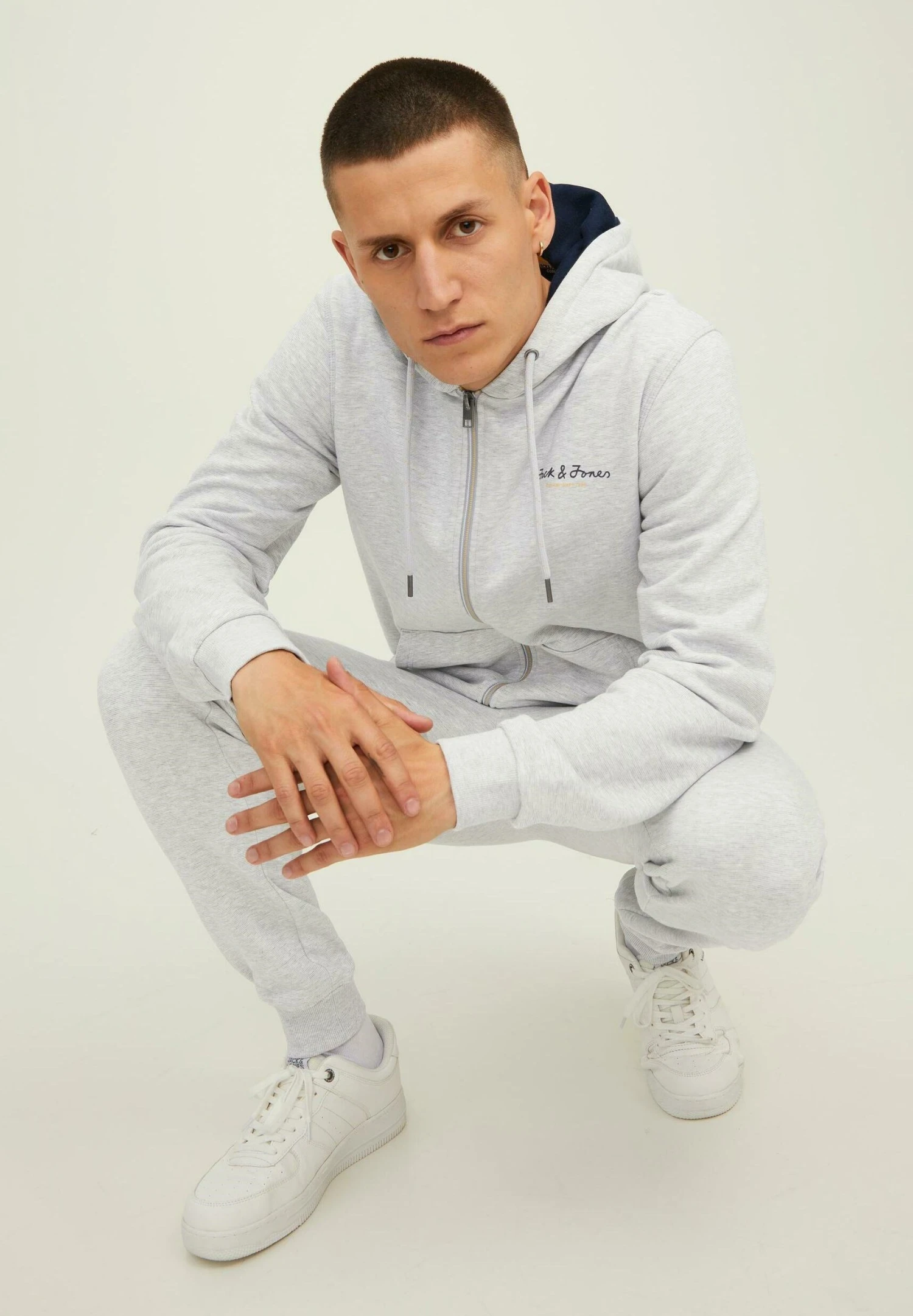 Jack & Jones Gorden Berg LangePantaloni SportiviLight Grey Melange Uomo Pantaloni Sportivi E Joggers JA222E16K-C11 - immagine 2