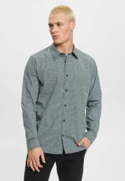 ESPRIT Schmal GeschnittenesMit Allover DessinCamiciaDark Teal Green Uomo Camicie ES122D0WT-P11