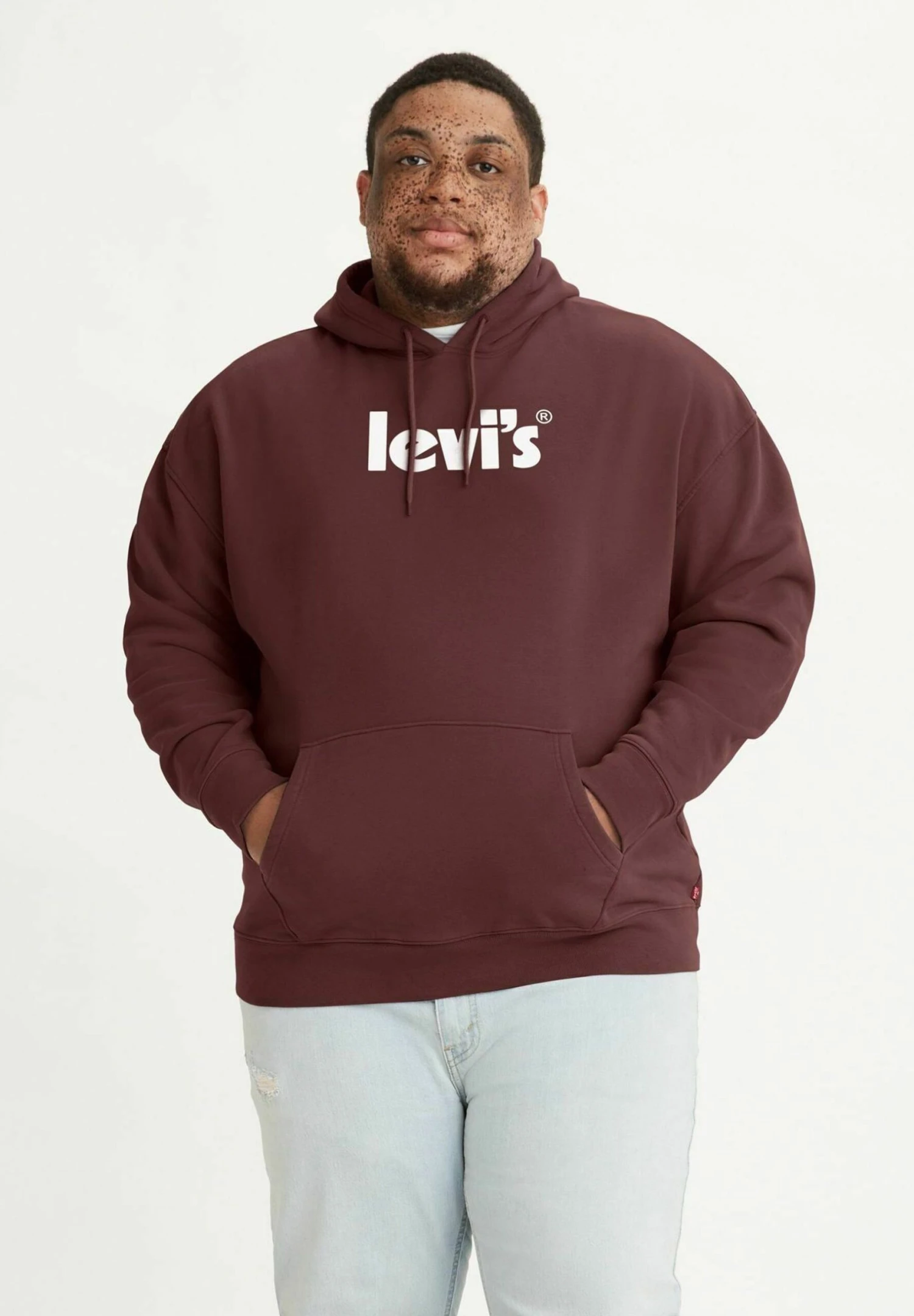 Levi's® Plus Relaxed Graphic PosterFelpa Con CappuccioNeutrals Uomo Maglieria E Felpe LE222S05R-O11