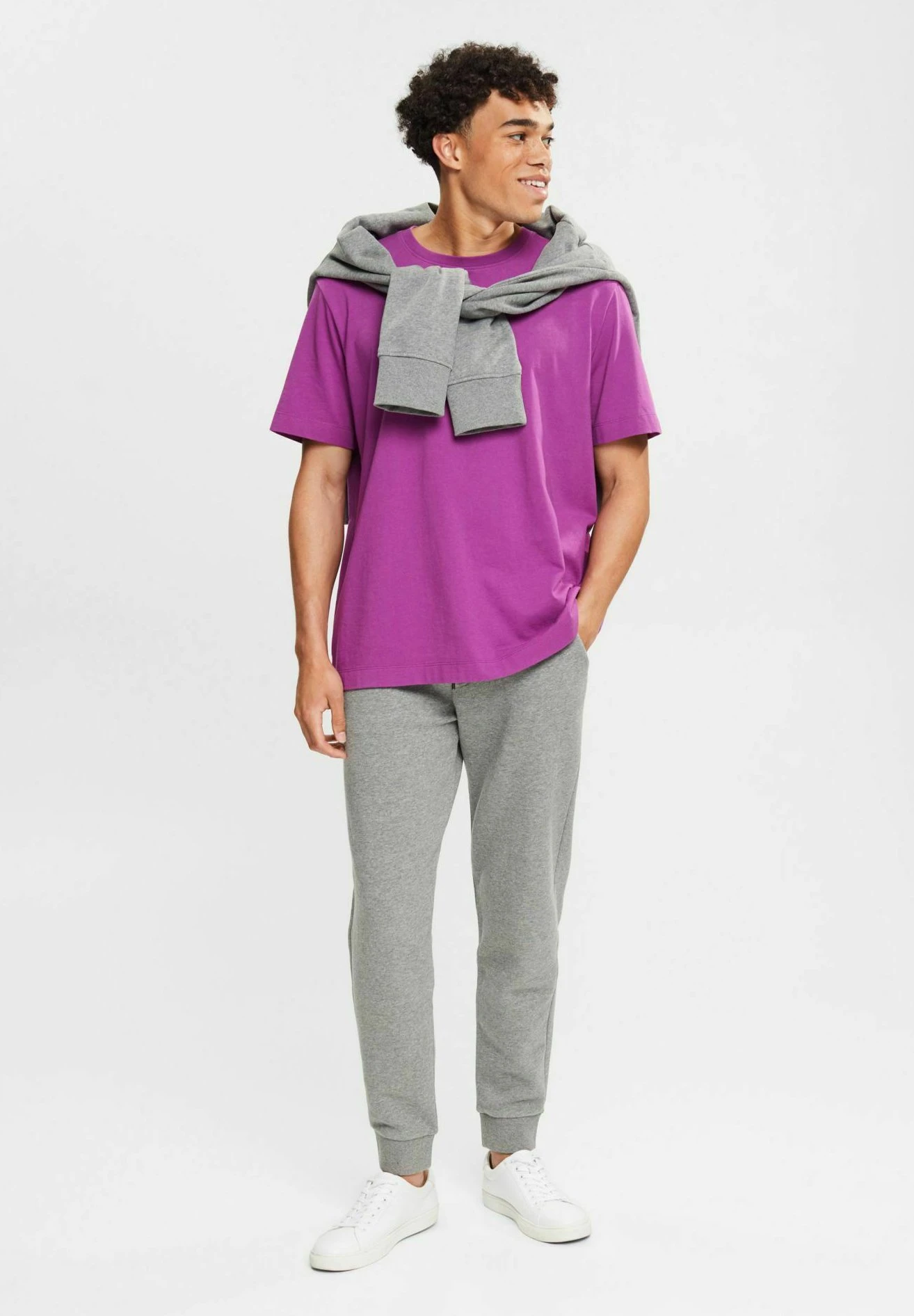 Edc By Esprit Mit KordelzugPantaloni SportiviMedium Grey Uomo Pantaloni Sportivi E Joggers ED122E044-C11 - immagine 2